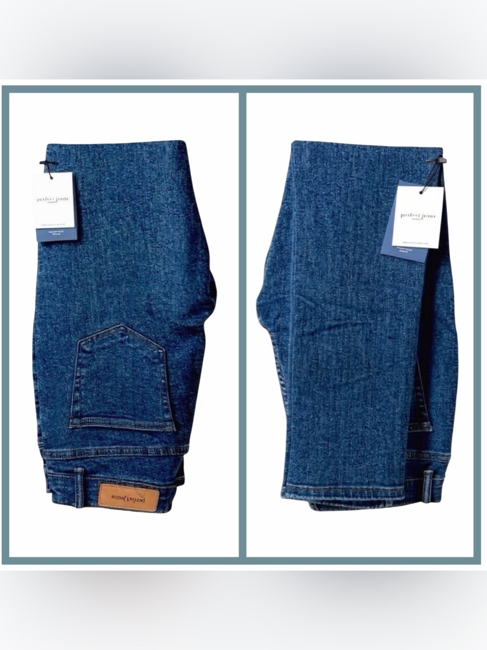 Perfect Jeans Men’s ‘Oceans’ Medium-Blue Slim-Fit Jeans / 28” x 30”